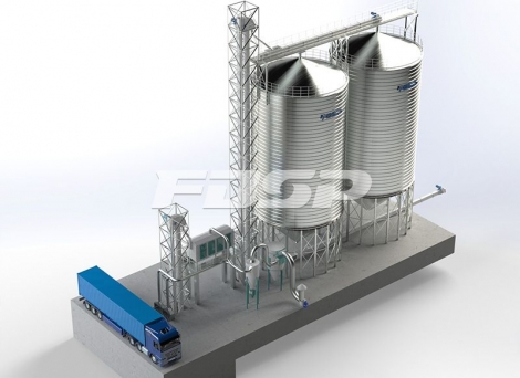2-1000T wheat steel silo project sa indu
