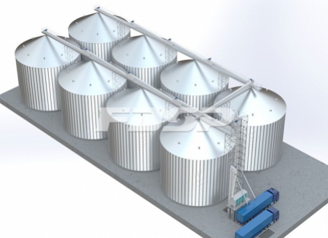 8-4000T Corn Silo Storage Project sa Industriya ng Butil