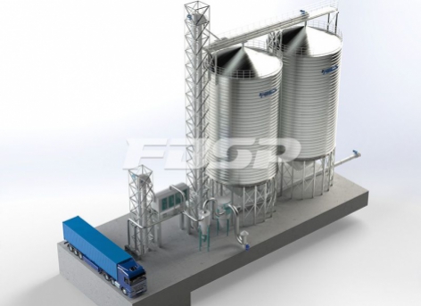 2-1000T wheat steel silo project sa industriya ng paggawa ng serbesa